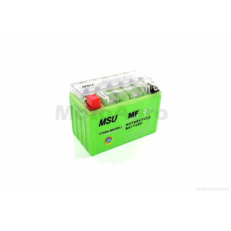 Акумулятор  GEL  12V  9A  150-86-107mm  UTX9-BS  (YTX9-BS)  "MSU"  (2026)