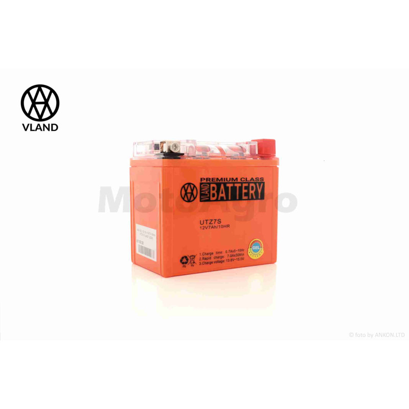 Акумулятор  GEL  12V  7A  114-70-106mm  UTZ7S  "VLAND"  (2026)