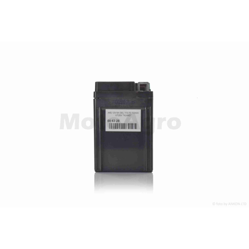 Акумулятор  MF  12V 6A  113-70-103mm  UTZ6V  "VLAND"  (DIO AF56, 2026)