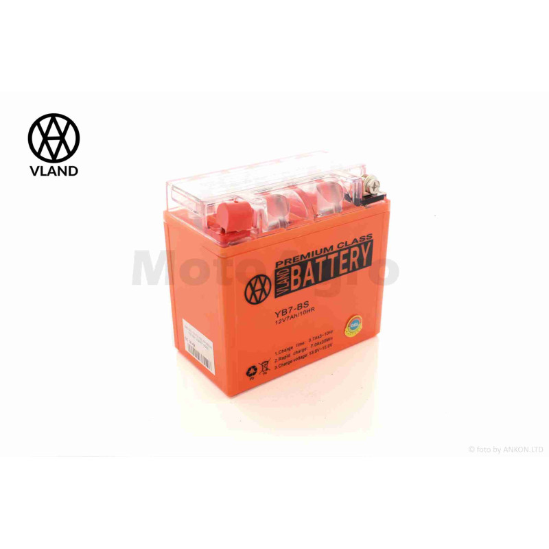 Акумулятор  GEL  12V  7A  137-76-128mm  YB7-BS  "VLAND"  (2026)