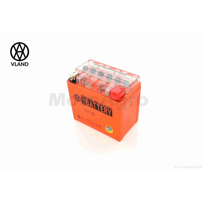 Акумулятор  GEL  12V 5A  113-70-107mm  UTX5L-BS (YTX5L-BS)  "VLAND"  (2026)