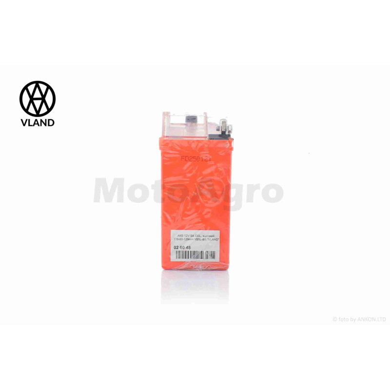 Акумулятор  GEL  12V  5A  119-60-129mm, високий  YB5L-BS  "VLAND"  (2026)