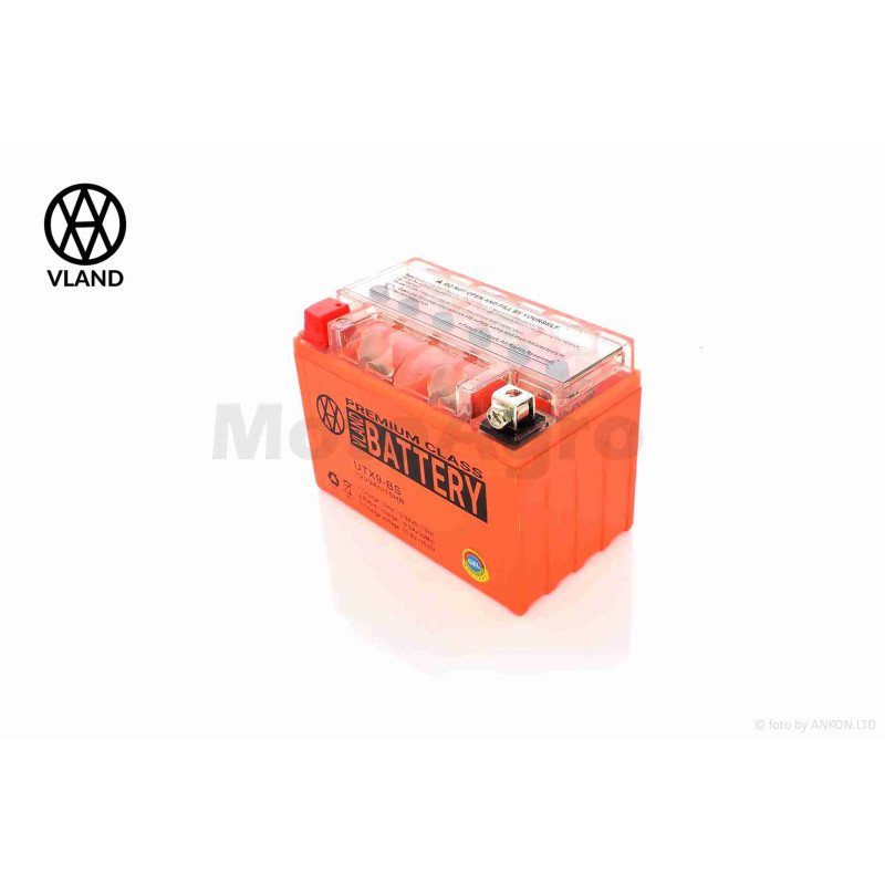 Акумулятор  GEL  12V  9A  150-86-107mm  UTX9-BS (YTX9-BS)  "VLAND"  (2026)