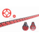 Зірки трансмісії пара  Delta  428-14/41  +ланцюг 98L  #PRO  "LIPAI"  (RED)