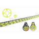 Зірки трансмісії пара  Delta  428-14/41  +ланцюг 98L  #PRO  "LIPAI"  (YELLOW)