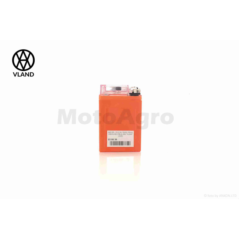Акумулятор  GEL  12V  6.5A  138-65-100mm  12N6.5L-BS  "VLAND"  (2026)