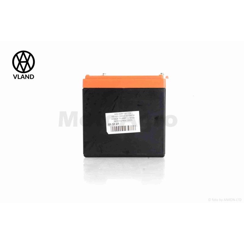 Акумулятор  AGM  12V  17A  150-101-99mm  6-DZM-14  тяговий  "VLAND"  (електро вело/скутери, 2026)