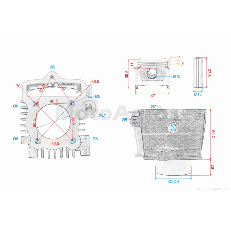 ЦПГ  Delta 70 (147FMD)  D47, p13, h63  тефлон  "JSBM"