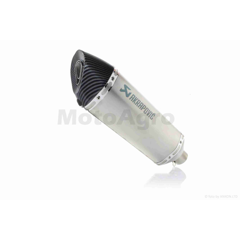 Глушник прямоток  #DLJ06  "AKRAPOVIC"  (сірий матовий)