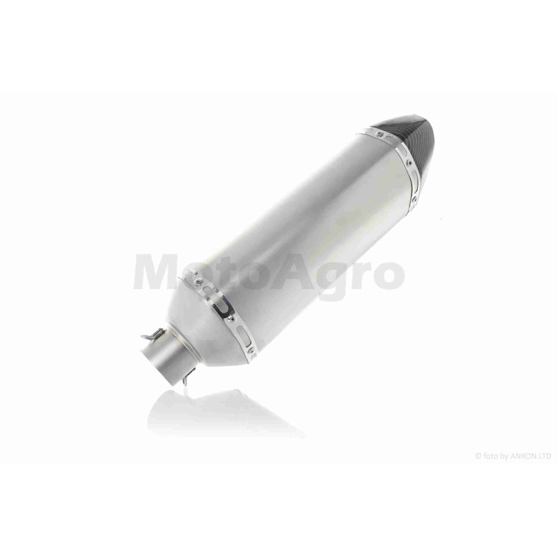 Глушник прямоток  #DLJ06  "AKRAPOVIC"  (сірий матовий)