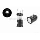 Ліхтар для кемпінгу з акумулятором та сонячною панеллю чорний