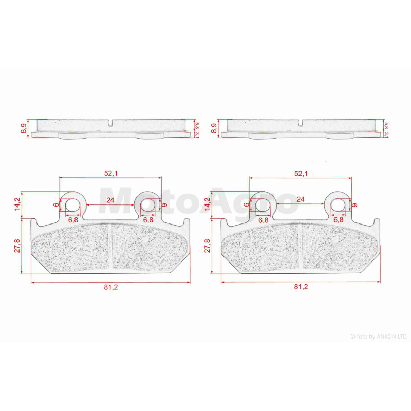 Колодки гальмівні (диск)  Honda CBR250F/500F "LIPAI"