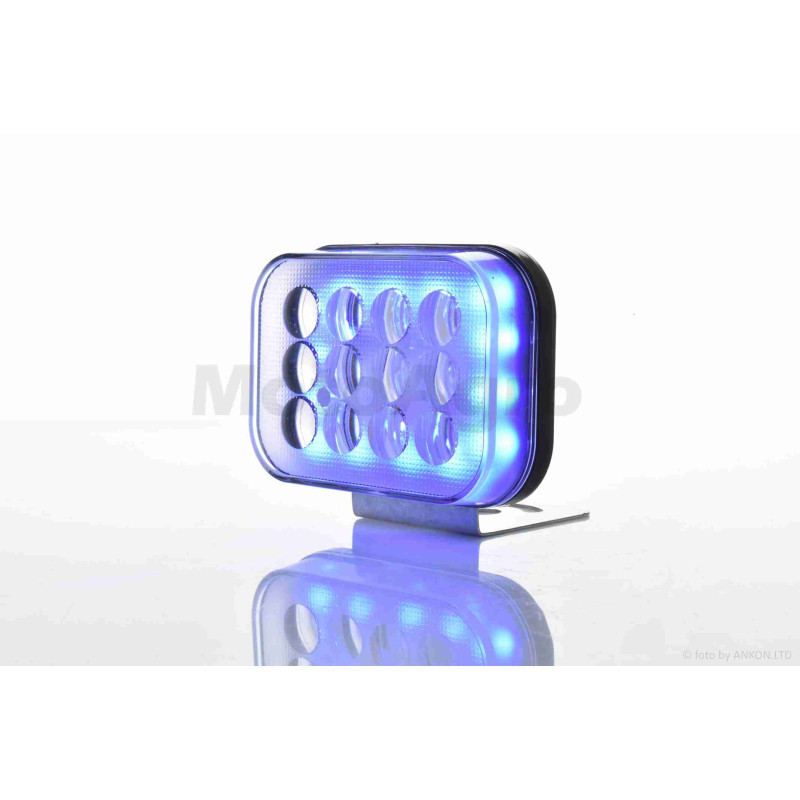 Фара додаткова  діодна, прямокутна, 100-72mm, 12-80W, IP67, біле/жовте світло  #LPS-2173