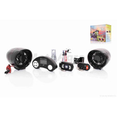 Аудіосистема 2.0 MP3 (Bluetooth/FM/USB/SD) 3" 2 пульти сигналізація BT006 (чорна)