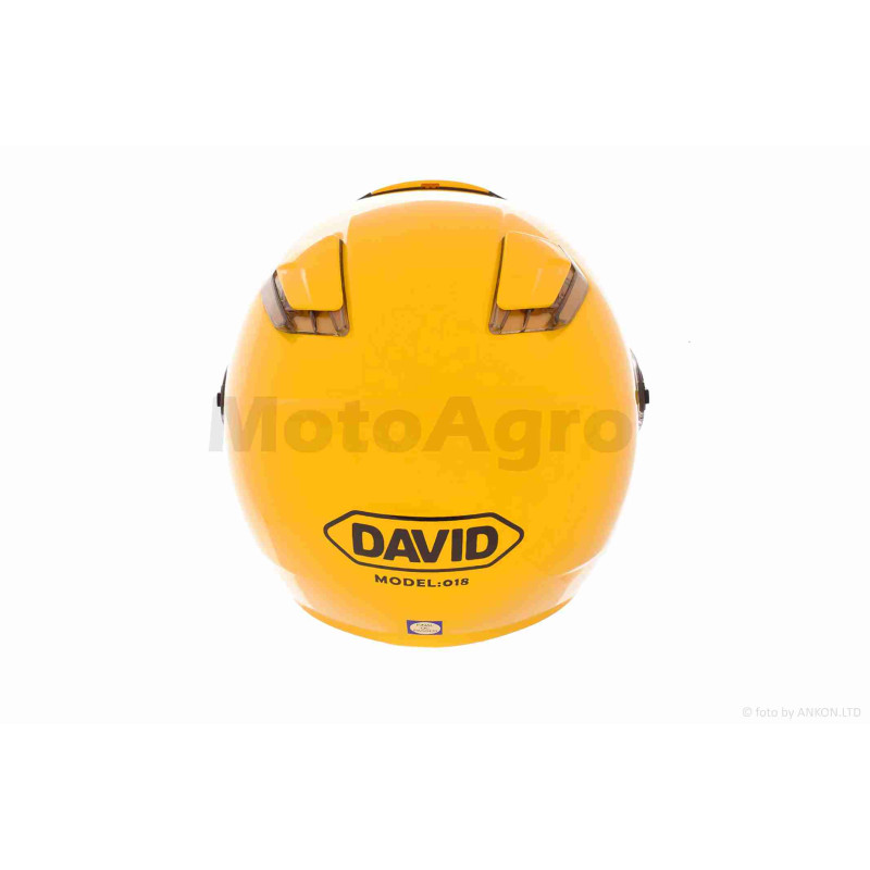 Шолом відкритий  "DAVID"  (#D018, жовтий, XL, ABS)