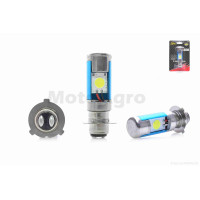Лампа фари діодна P15D-25-3 12 вольт 35/35W 3 вуса 2 кристали 1 "LED" AT-20287