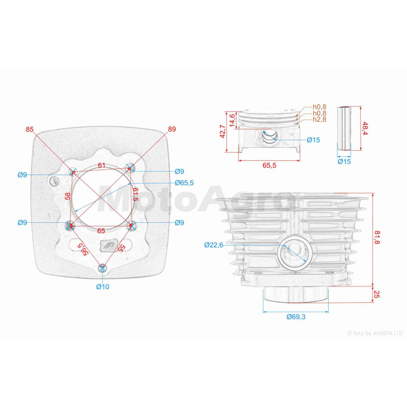 ЦПГ  CGN250 (166FMM)  D65.5, p15, h82  #PRO  "LIPAI"
