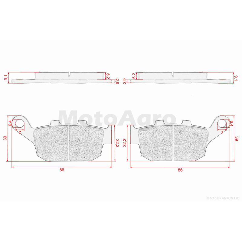 Колодки гальмівні (диск)  Honda CBR125  "LIPAI"