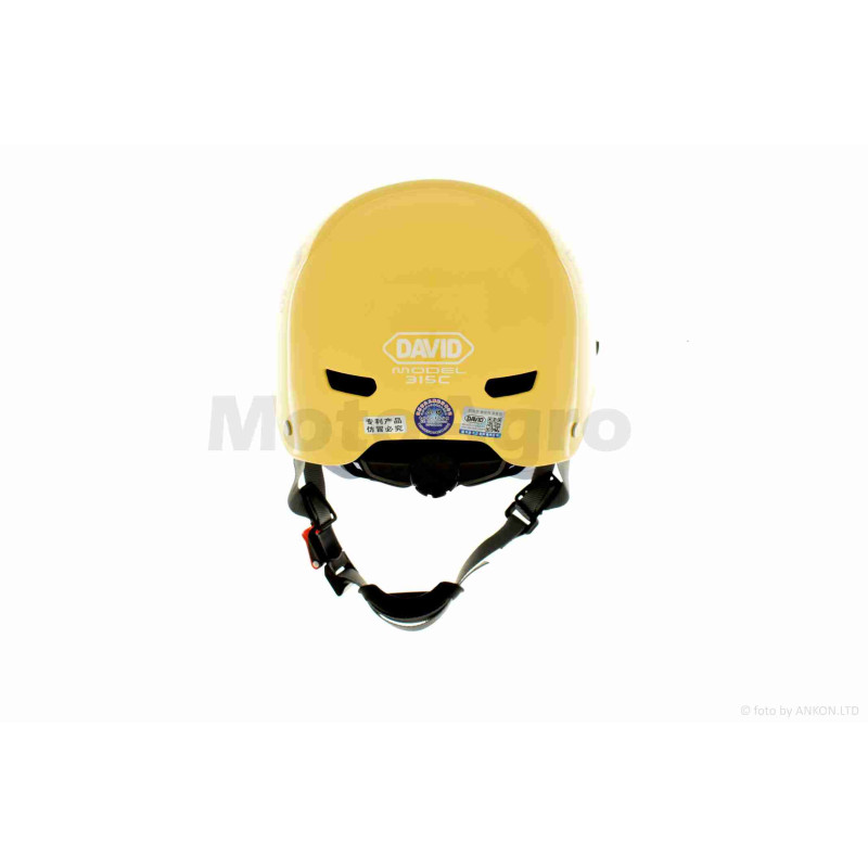 Шолом відкритий підлітковий  "DAVID"  (#315C, жовтий глянсовий, M-XL, ABS)