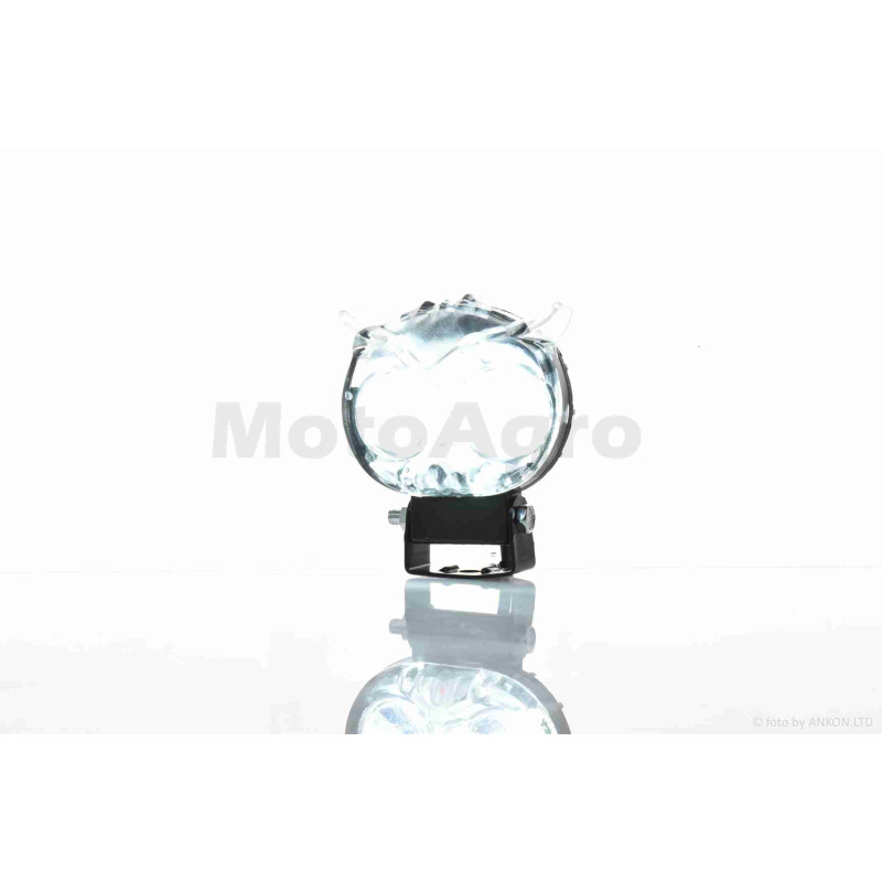 Фара додаткова  діодна, пугач, 67-55mm, 9-60V, IP67, біле/жовте світло, мультирежим