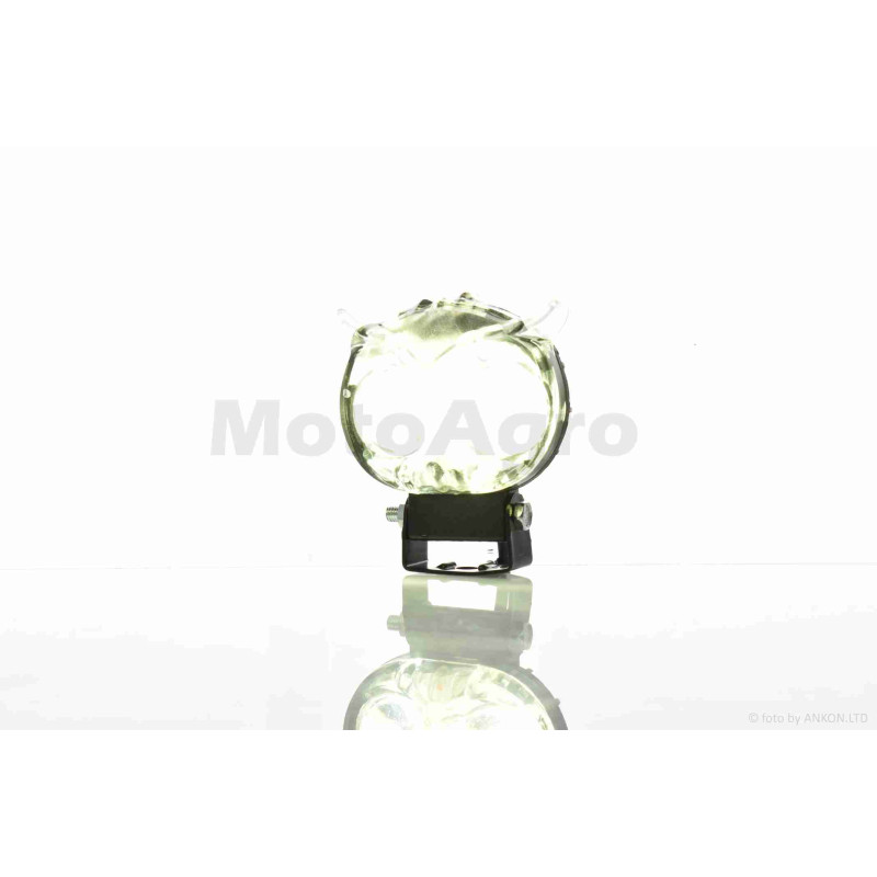 Фара додаткова  діодна, пугач, 67-55mm, 9-60V, IP67, біле/жовте світло, мультирежим