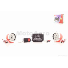 Аудіосистема 2.0 MP3 (FM/USB/SD) 3" 2 пульти сигналізація BT003 (чорна)