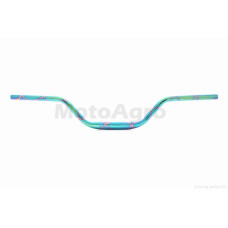 Кермо мото d22-28-22 L770 h110 сталеве ( Plasma бірюза/бузок/хром)