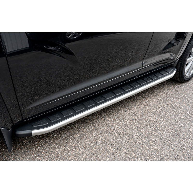 Бокові пороги Fullmond Grey (2 шт алюм) для Volkswagen Amarok 2010-2022 рр