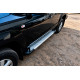 Бокові пороги Allmond Grey (2 шт. алюм) для Volkswagen Amarok 2010-2022 рр