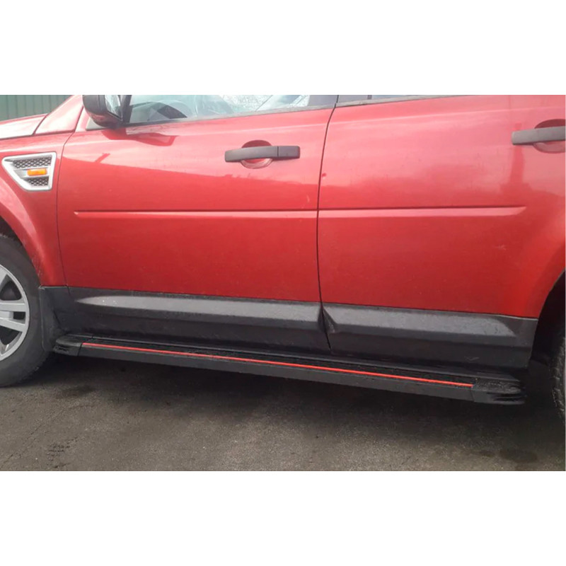 Бокові пороги Maya Red (2 шт. алюміній) для Land Rover Freelander II 2006-2014 рр