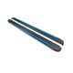 Бокові пороги Maya Blue-Grey (2 шт. Алюміній) для Volkswagen Amarok 2010-2022 рр