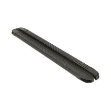 Бокові пороги Maya V1 Black (2 шт. Алюм.) для Volkswagen Amarok 2010-2022 рр