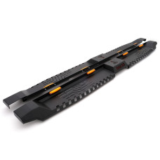 Бокові пороги Dakar V2 з LED (2 шт метал) для Volkswagen Amarok 2010-2022 рр
