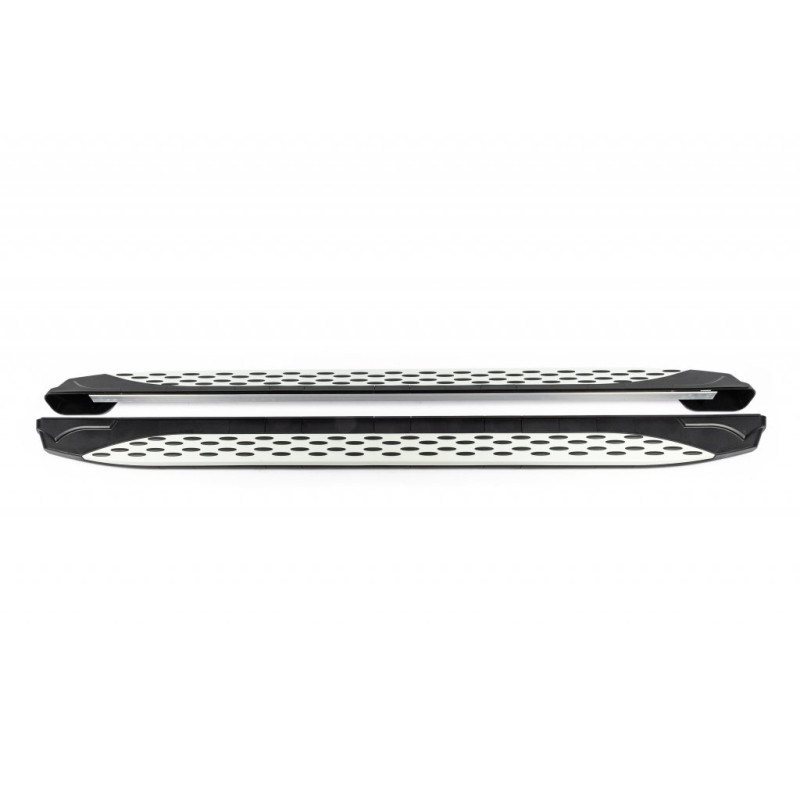 Бокові пороги Shining V1 (2 шт. Алюміній) для Volkswagen Amarok 2010-2022 рр