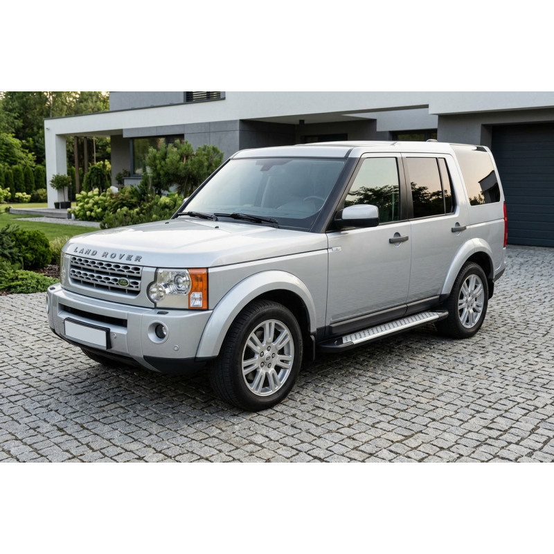 Бокові пороги Allmond Grey (2 шт., алюміній) для Land Rover Discovery III 2004-2009 рр