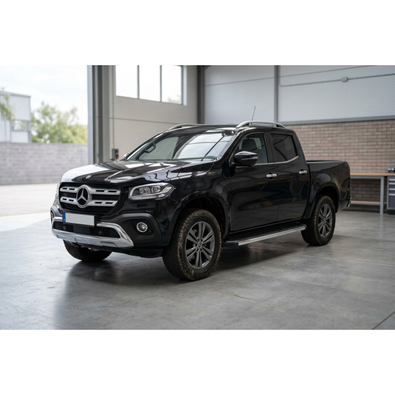 Бокові пороги BlackLine (2 шт., алюміній) для Mercedes X class 2017-2020 рр