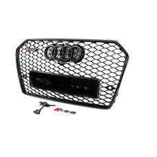 Передня чорна решітка RS-style (2014-2017) для Ауди A6 C7 рр