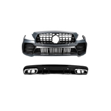 Комплект обвісів з заднім дифузором (дизайн Black Mamba C63GT) для Mercedes C-class W205 2014-2021 рр