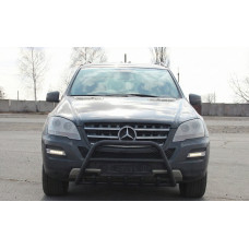 Кенгурятник WT003 Black (нерж.) для Mercedes ML W164 2005-2011 рр