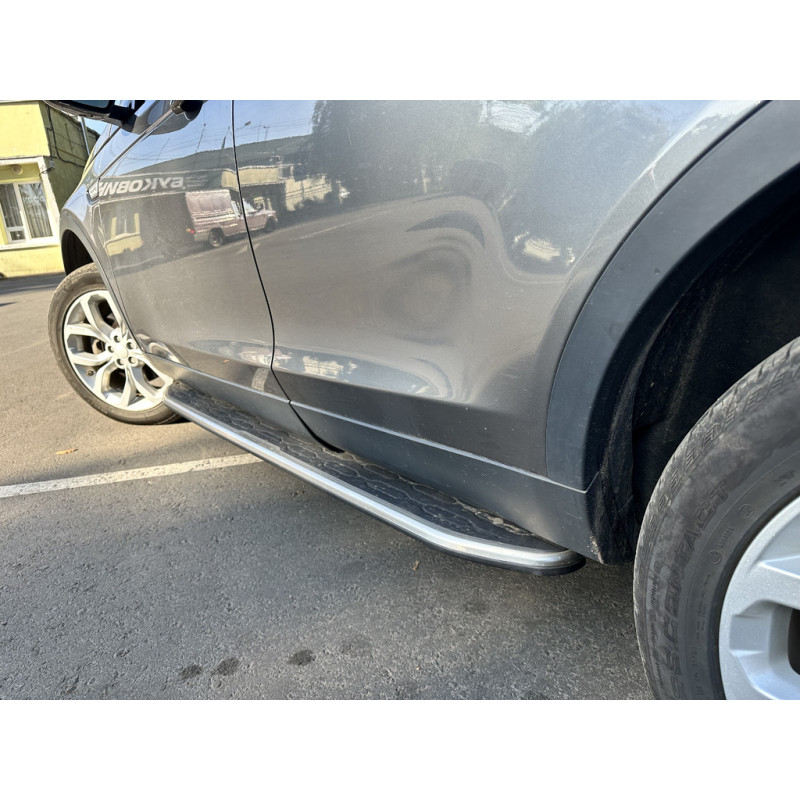 Бокові пороги OEM V1 (2 шт, алюм.) для Land Rover Discovery Sport 2014- рр