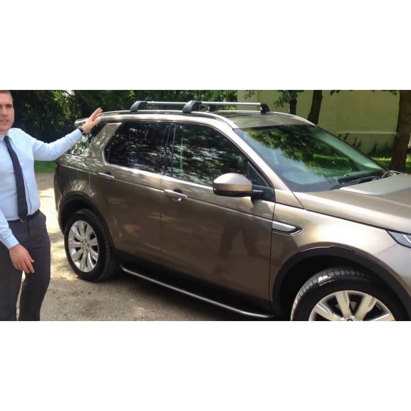 Бокові пороги OEM V1 (2 шт, алюм.) для Land Rover Discovery Sport 2014- рр