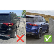Задній дифузор з насадками GLE53 Black (2018-2026) для Mercedes GLE W167 2018- рр