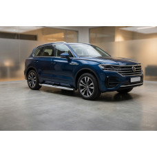 Бокові пороги Mevsim Grey (2 шт., Алюміній) для Volkswagen Touareg 2018- рр