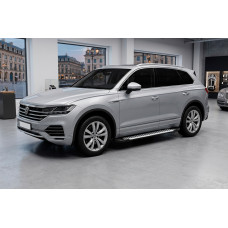 Бокові пороги Line (2 шт., Алюміній) для Volkswagen Touareg 2018- рр