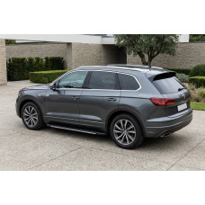 Бокові пороги Bosphorus Grey (2 шт., Алюміній) для Volkswagen Touareg 2018- рр