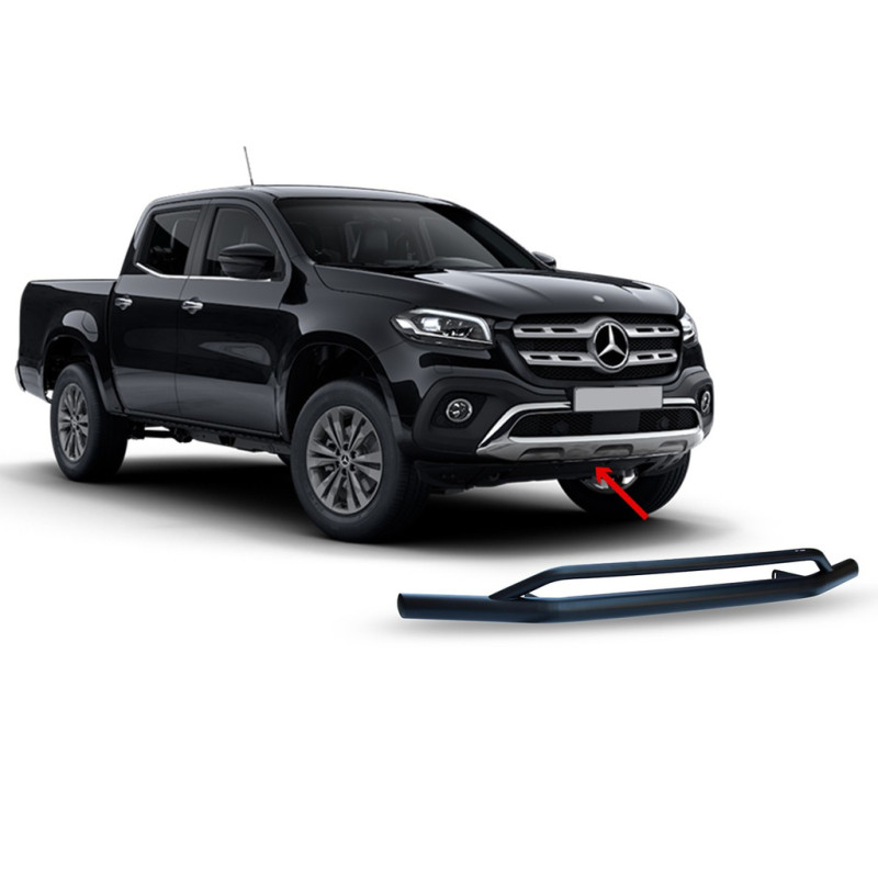 Передній подвійний ус Vegas (чорн, 76мм) для Mercedes X class 2017-2020 рр