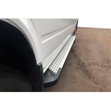 Бокові пороги Allmond Grey (2 шт., алюм.) Середня база для Mercedes Sprinter W901/902/903/904/905 1995-2006 рр
