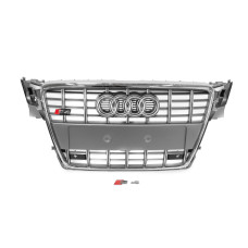 Передня решітка S-style (2007-2011, сіра з хромом) для Ауди A4 B8 рр