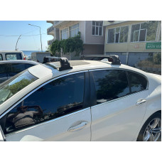Багажник (поперечини) в штатні місця Ecem V3 (2 шт) Сірий, 145 см для BMW 5 серія F10/F11 2010-2016 рр
