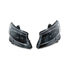 Передні фари 2025 Design LED Black (для Vito, 2 шт) для Mercedes Vito/V-class W447 2014- рр